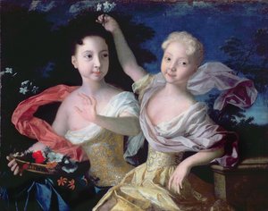 Ritratto delle principesse Anna Petrovna (1708-28) ed Elisabetta Petrovna (1709-62), 1717